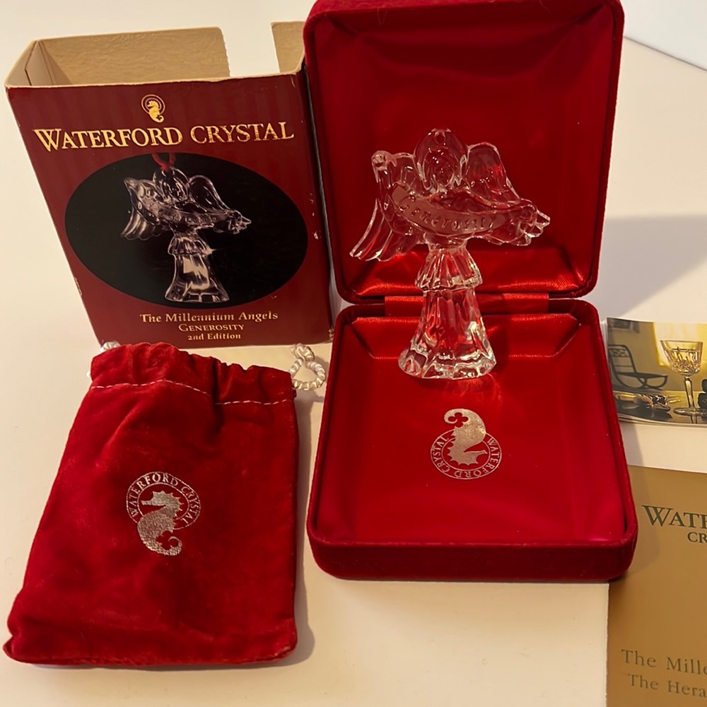 Waterford Crystal The Millennium Angels Generosity 2nd Edition Ornament
